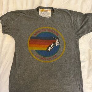 Aviator Nation Signature Tee La Jolla Heather Grey Size Large
